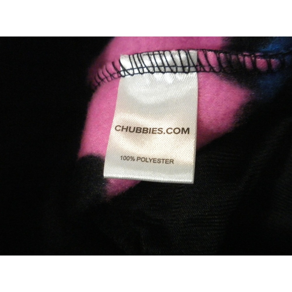 Chubbies Retro Splash Hoodie Sweatshirt Mens M Black Low Pile Fleece Vaporwave - Picture 10 of 11